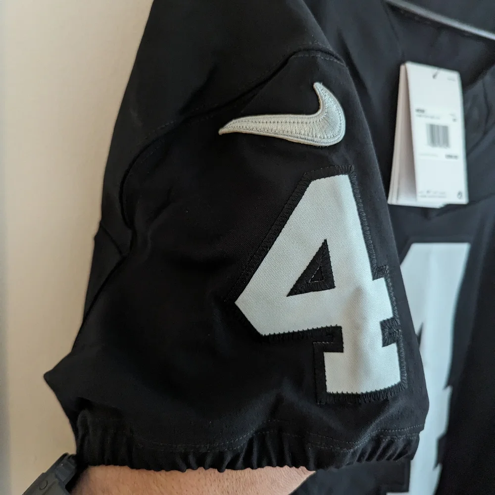 Nike On-Field Derek Carr Las Vegas Raiders Jersey #4 $350 MSRP 3XL 56 XXXL black - Picture 5 of 8